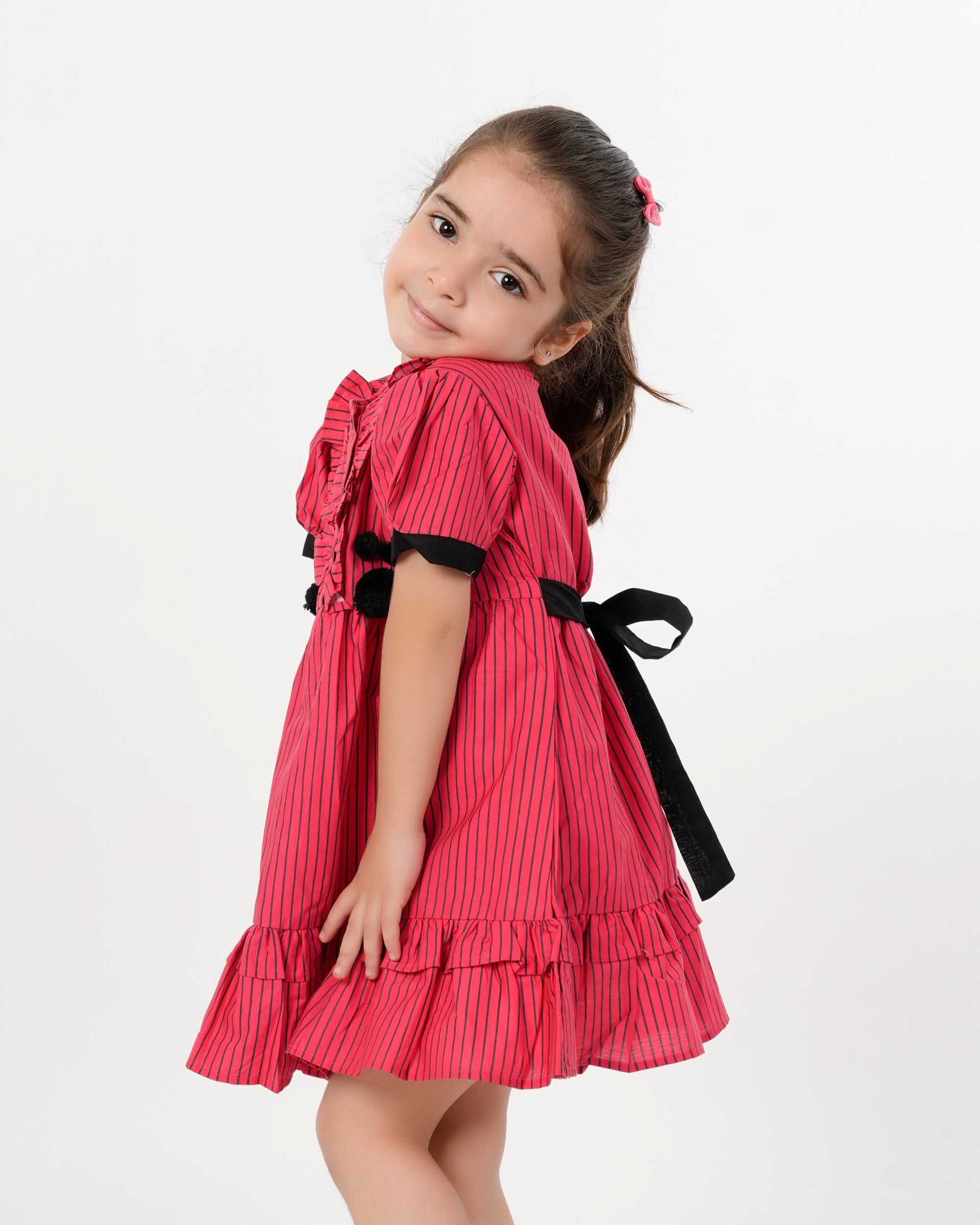 Eminent Girls Frock Stripe - Red, Girls Frocks, Eminent, Chase Value