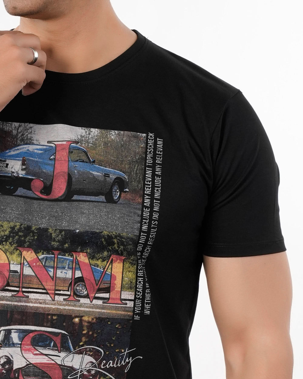 Men's Round Neck Half Sleeves T-Shirt - Black, Men's T-Shirts & Polos, Chase Value, Chase Value