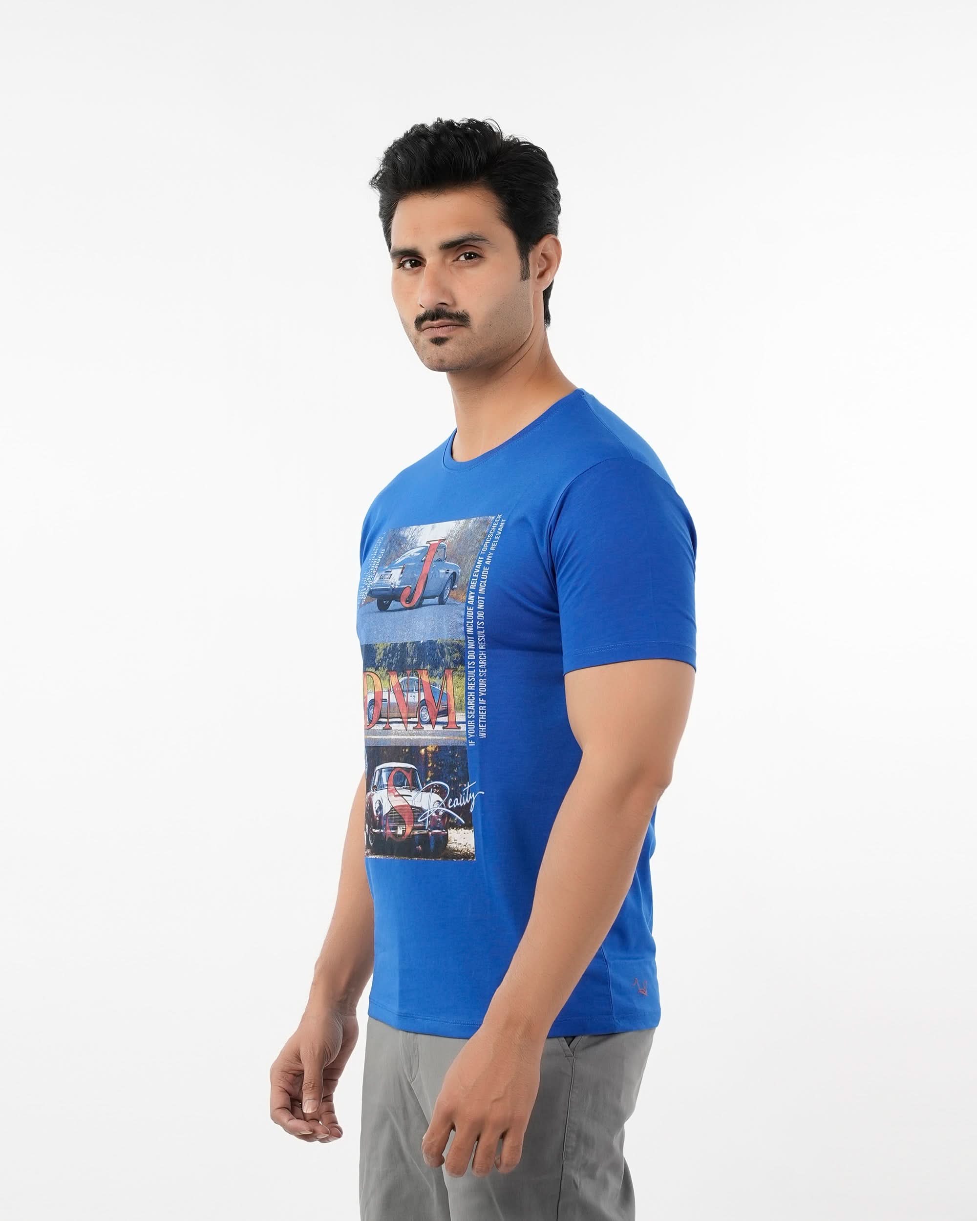 Men's Round Neck Half Sleeves T-Shirt - Royal Blue, Men's T-Shirts & Polos, Chase Value, Chase Value
