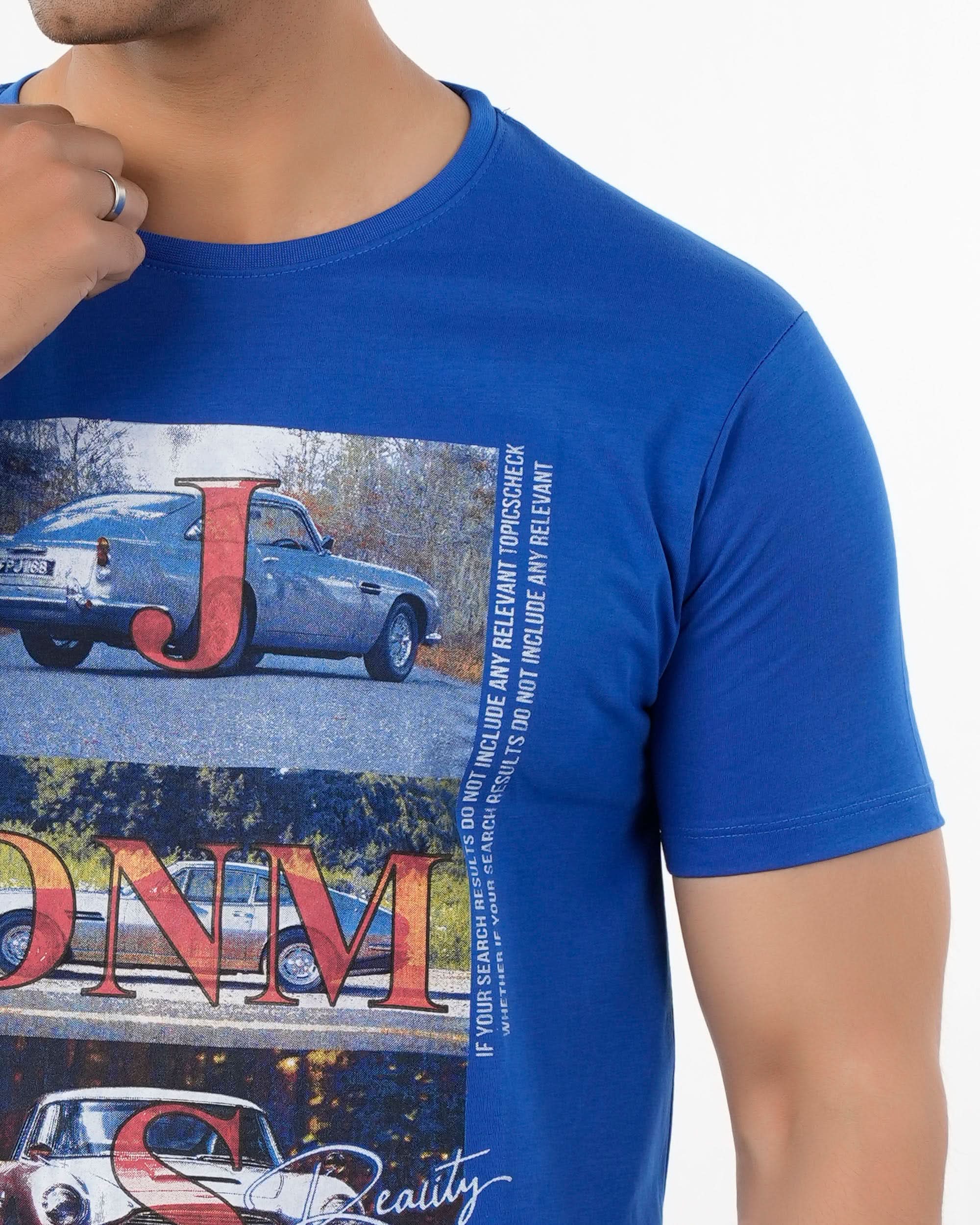Men's Round Neck Half Sleeves T-Shirt - Royal Blue, Men's T-Shirts & Polos, Chase Value, Chase Value