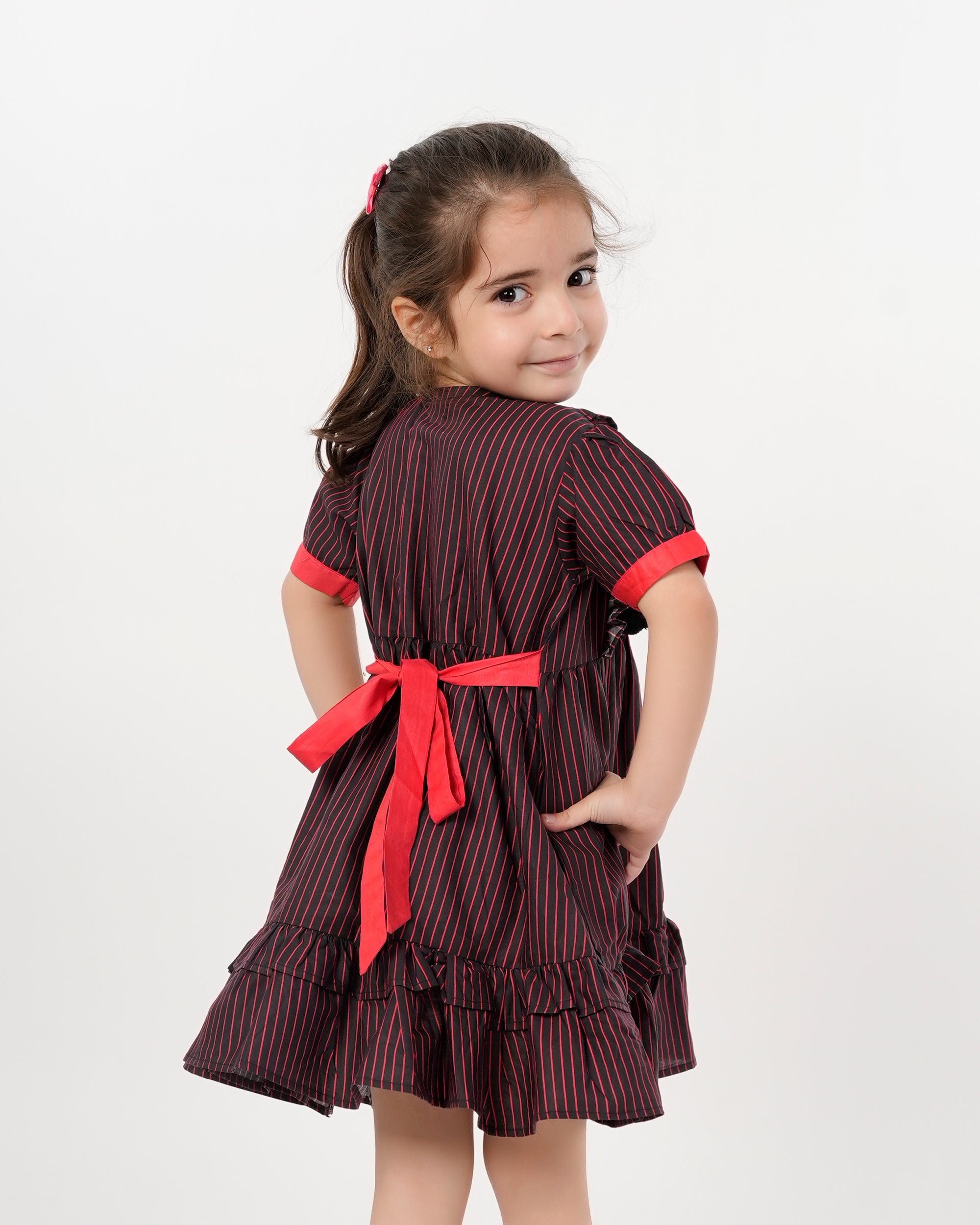 Eminent Girls Frock Stripe - Black, Girls Frocks, Eminent, Chase Value