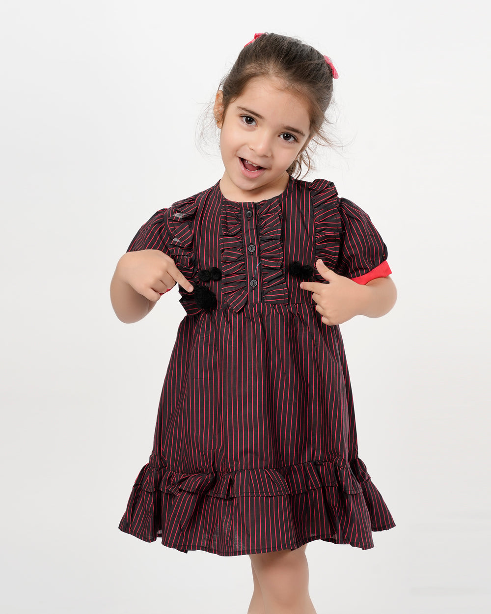 Eminent Girls Frock Stripe - Black, Girls Frocks, Eminent, Chase Value