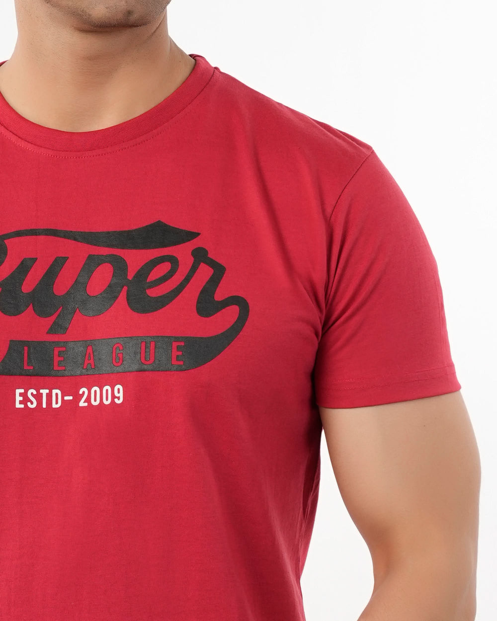 Men's Half Sleeves Round Neck Printed T-Shirt - Red, Men's T-Shirts & Polos, Chase Value, Chase Value