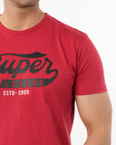 Men's Half Sleeves Round Neck Printed T-Shirt - Red, Men's T-Shirts & Polos, Chase Value, Chase Value