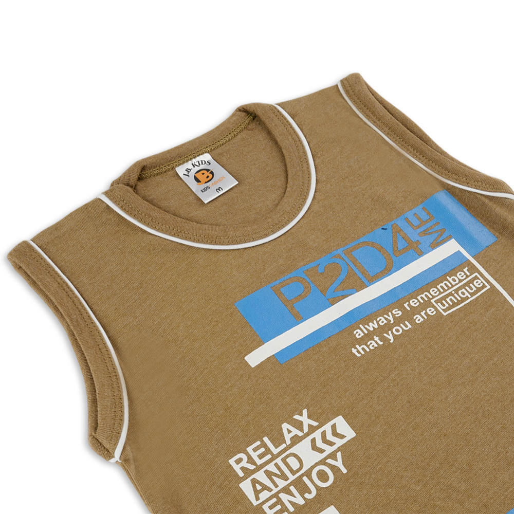 Valuable Boys Sando Suit - Brown, Boys Sets & Suits, Chase Value, Chase Value