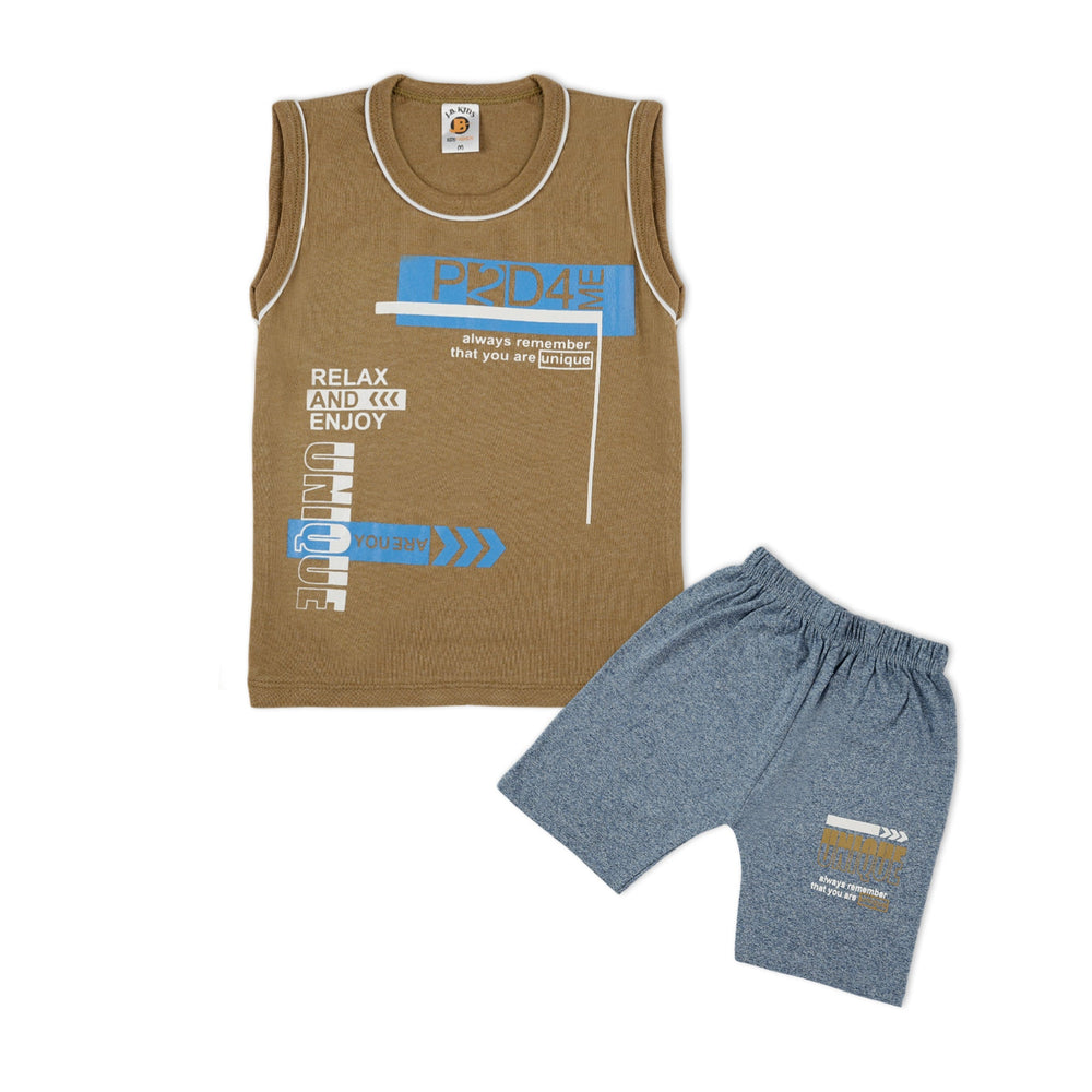 Valuable Boys Sando Suit - Brown, Boys Sets & Suits, Chase Value, Chase Value