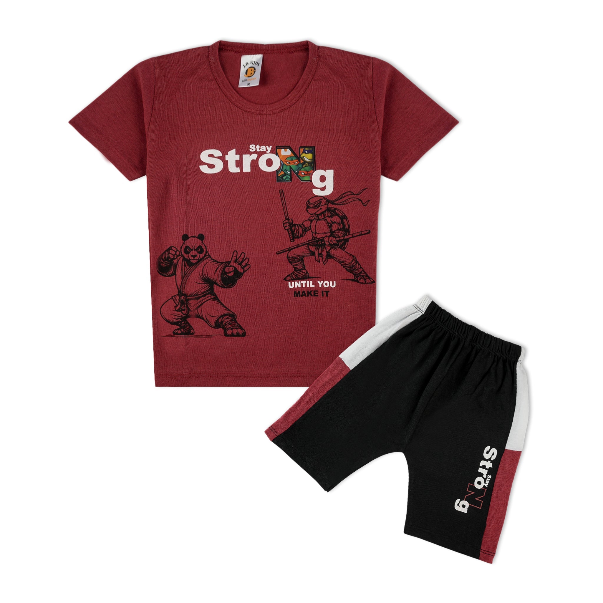 Value Boy’s Shirt & Shorts Set – Casual Summer Outfit - Maroon, Boys Sets & Suits, Chase Value, Chase Value