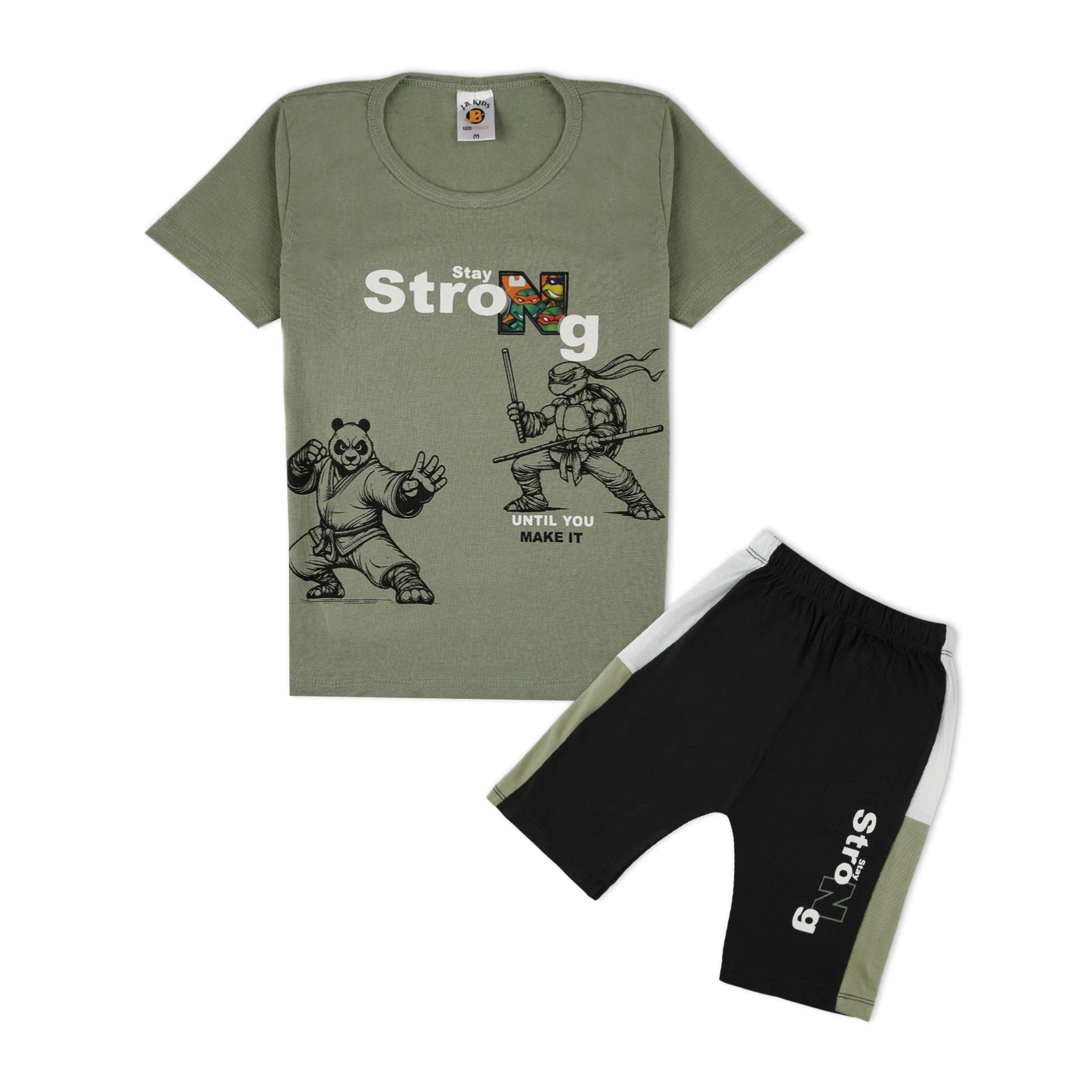 Value Boy’s Shirt & Shorts Set – Casual Summer Outfit - Olive Green, Boys Sets & Suits, Chase Value, Chase Value