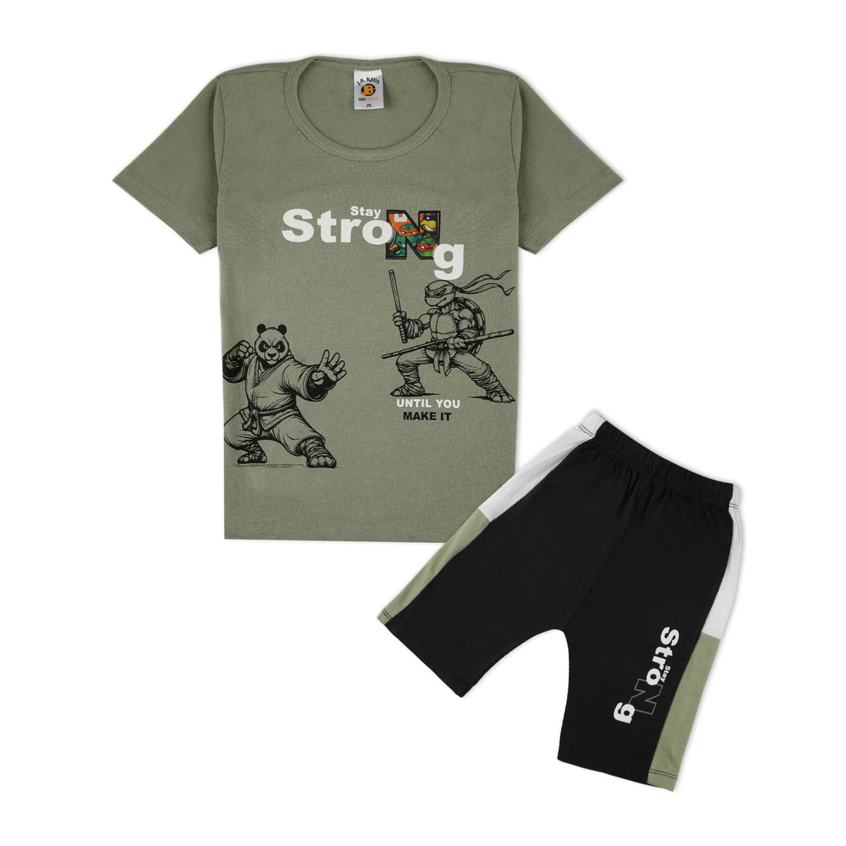 Value Boy’s Shirt & Shorts Set – Casual Summer Outfit - Olive Green, Boys Sets & Suits, Chase Value, Chase Value
