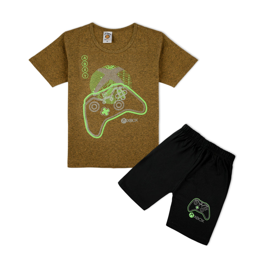 Value Boy’s Shirt & Shorts Set – Casual Summer Outfit - Brown, Boys Sets & Suits, Chase Value, Chase Value