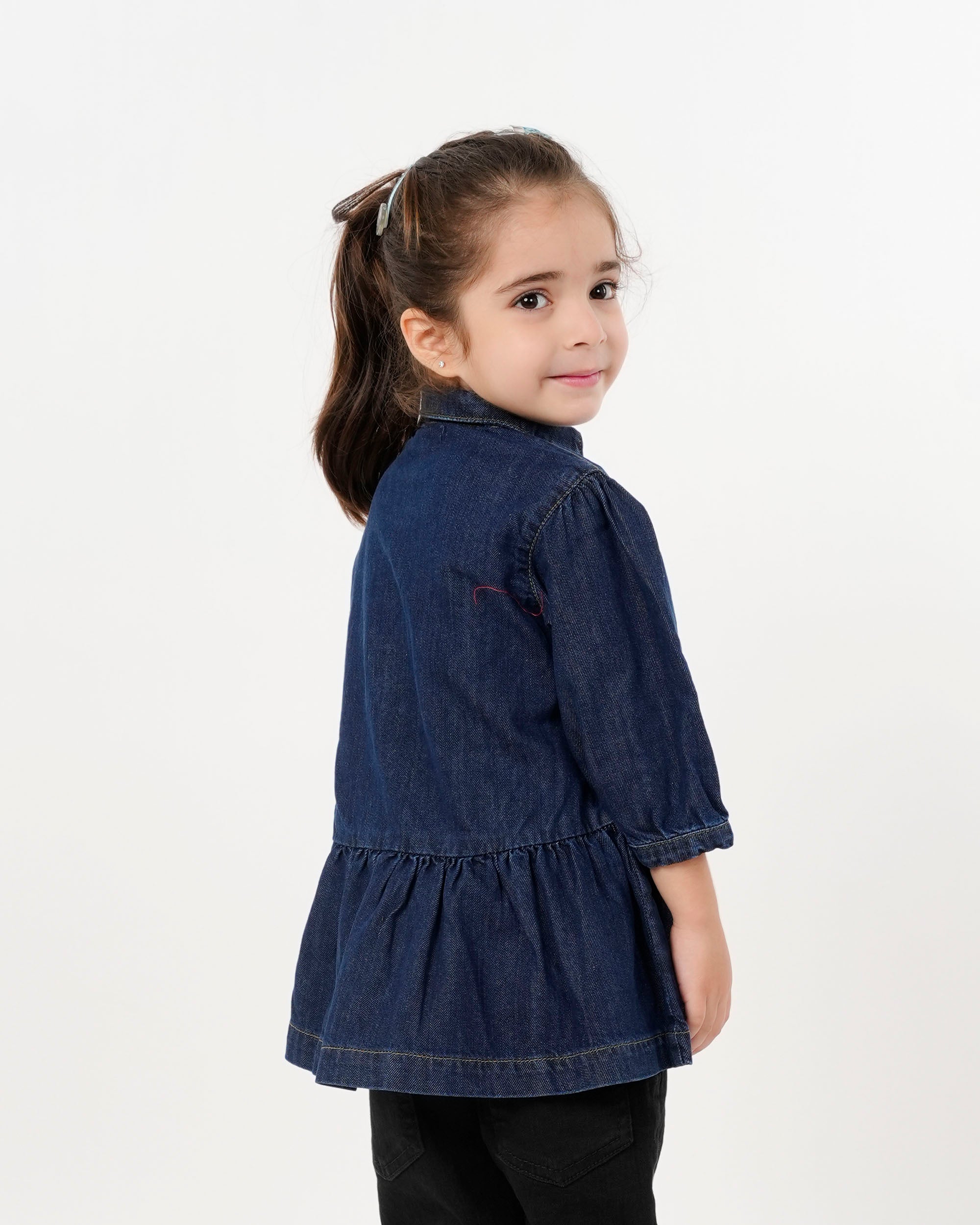 Eminent Girls Denim Frock - Dark Blue, Girls Frocks, Eminent, Chase Value