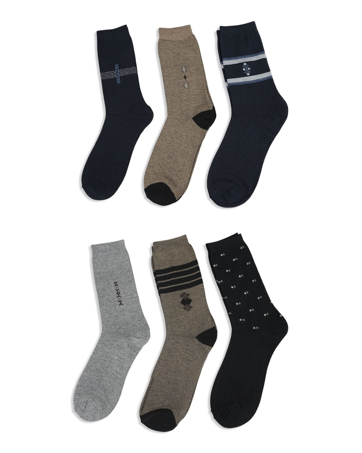 Men’s 6-Piece Socks Value Pack, Men's Socks, Chase Value, Chase Value