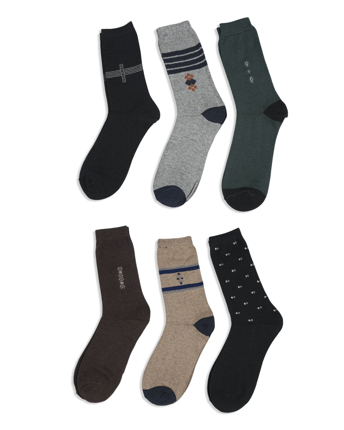 Men’s 6-Piece Socks Value Pack, Men's Socks, Chase Value, Chase Value