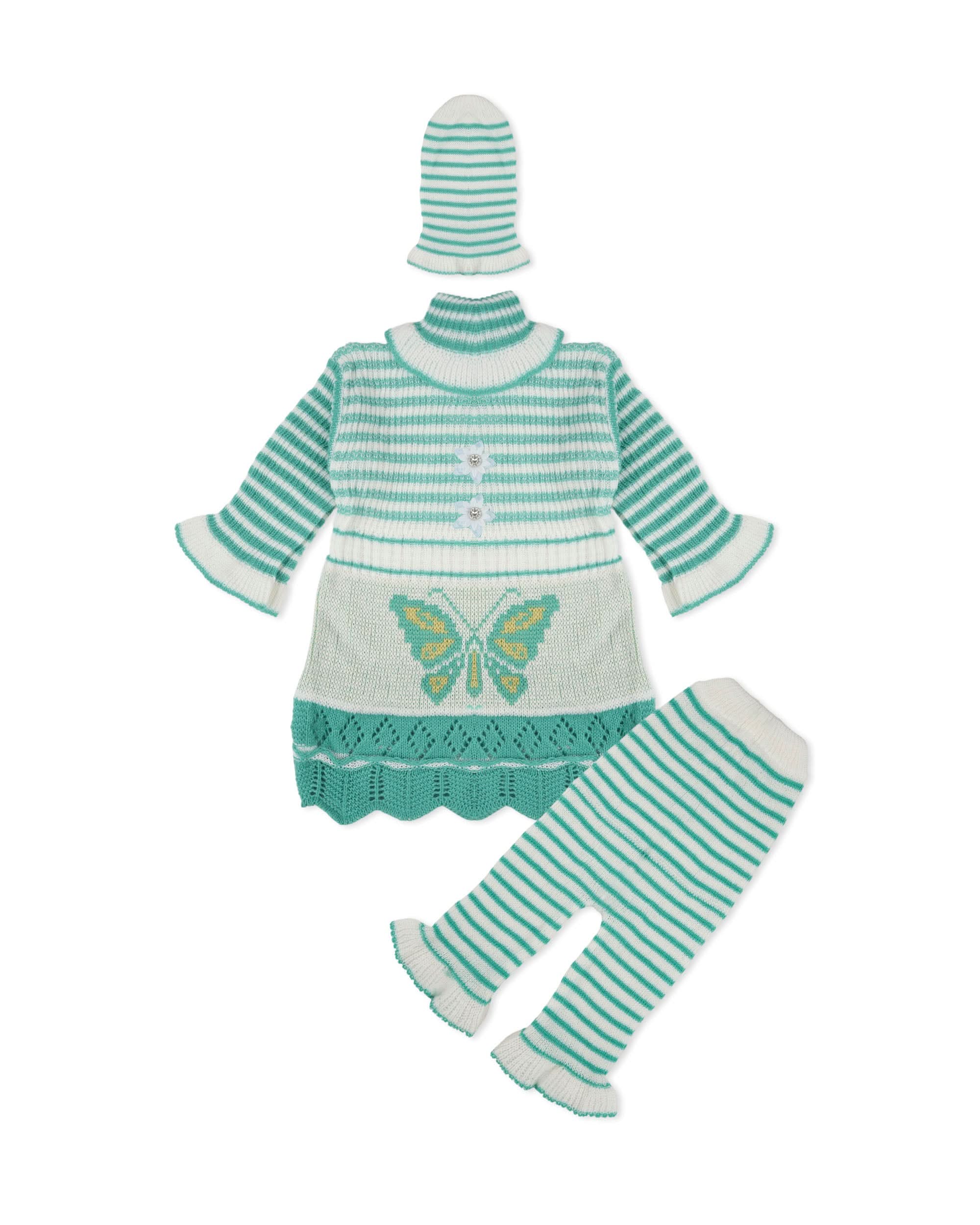 Newborn Girls Irani Suit 3 Piece Set, Newborn Girls Sets & Suits, Chase Value, Chase Value