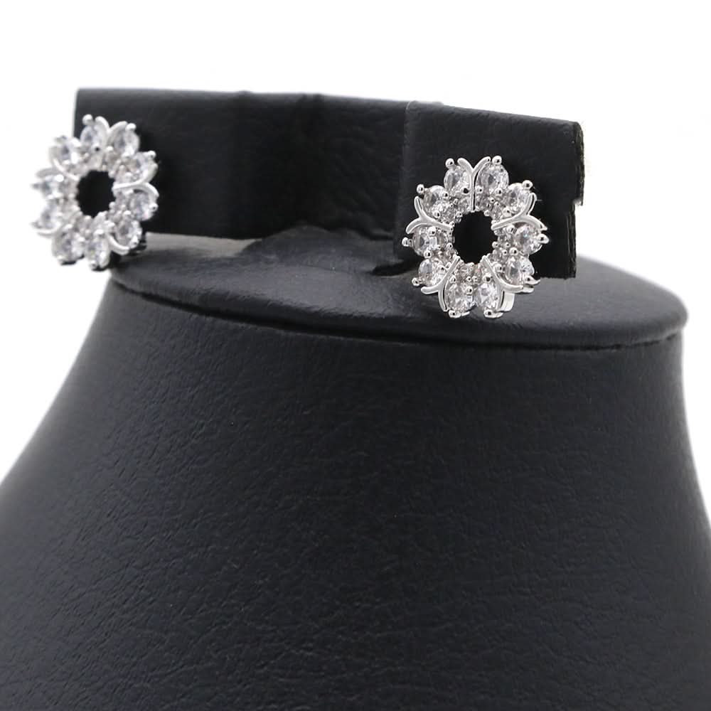 Women's Top Zircon - Silver, Women Earrings & Tops, Chase Value, Chase Value
