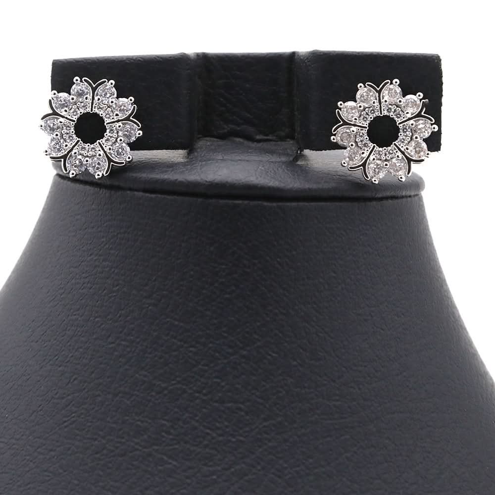 Women's Top Zircon - Silver, Women Earrings & Tops, Chase Value, Chase Value