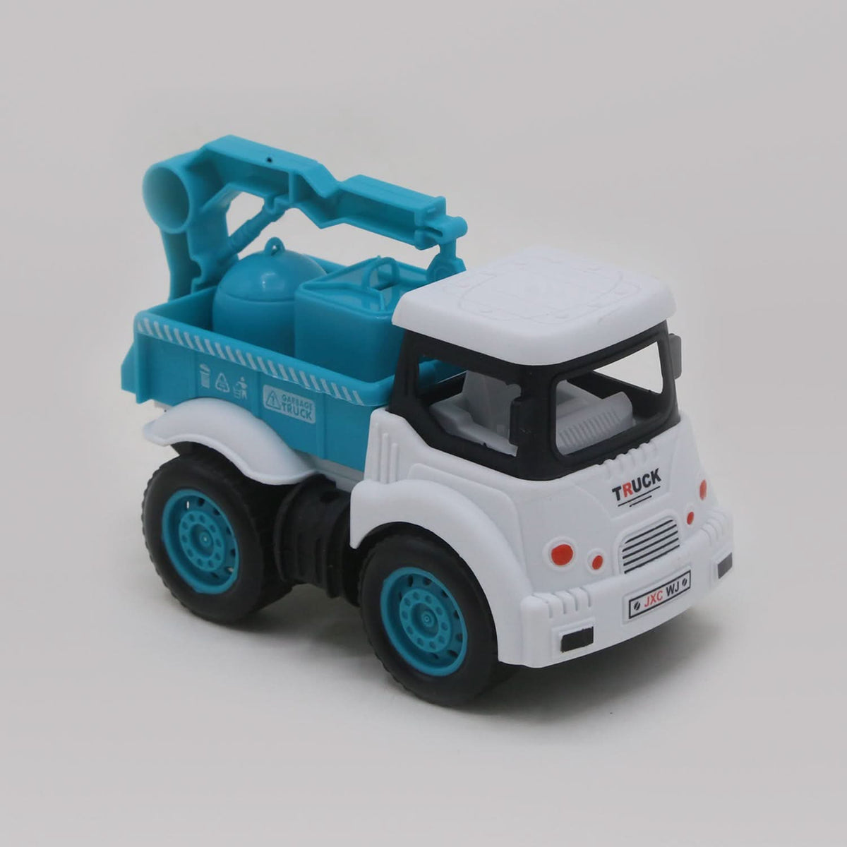 Pull Back Trash Truck Toy - White, Die-cast Model Car, Chase Value, Chase Value