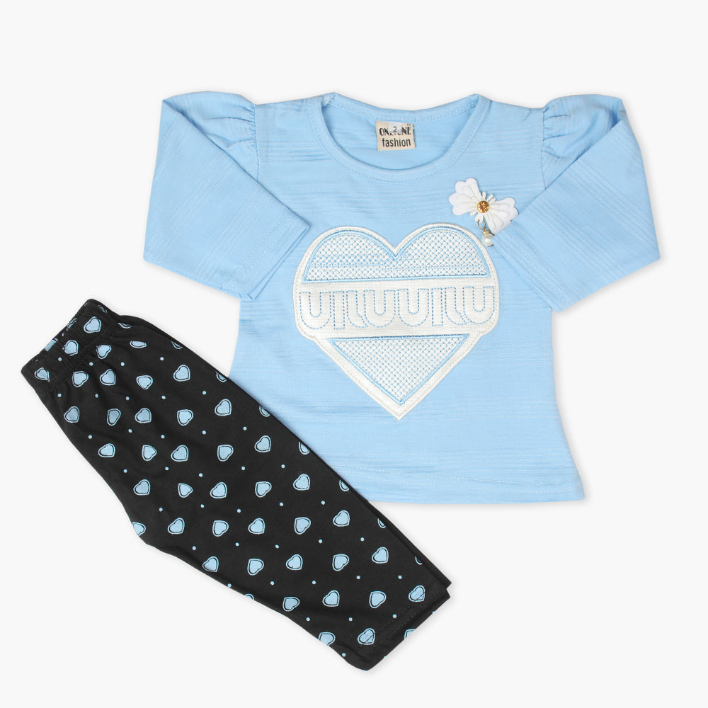 Newborn Girls Full Sleeves Suit - Blue, Newborn Girls Winterwear, Chase Value, Chase Value