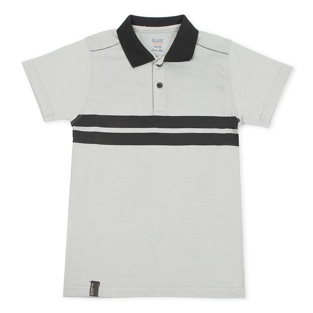 Boys Half Sleeves Polo T-Shirt - Grey, Boys T-Shirts, Chase Value, Chase Value