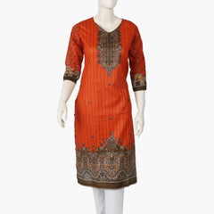 Women's Printed Kurti - Orange, Women Ready Kurtis, Chase Value, Chase Value