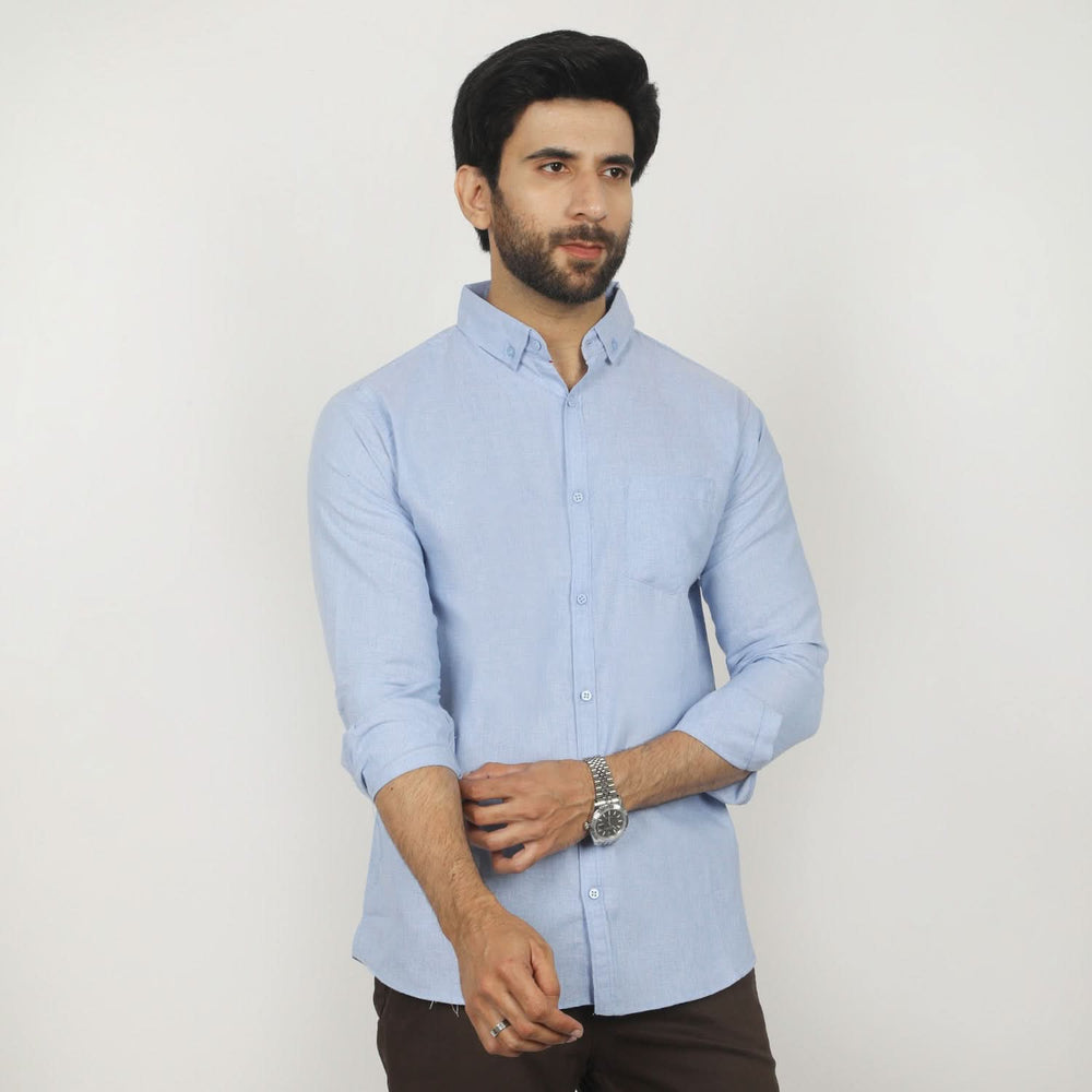 Men's Casual Chambray Shirt - Blue, Men's Shirts, Chase Value, Chase Value