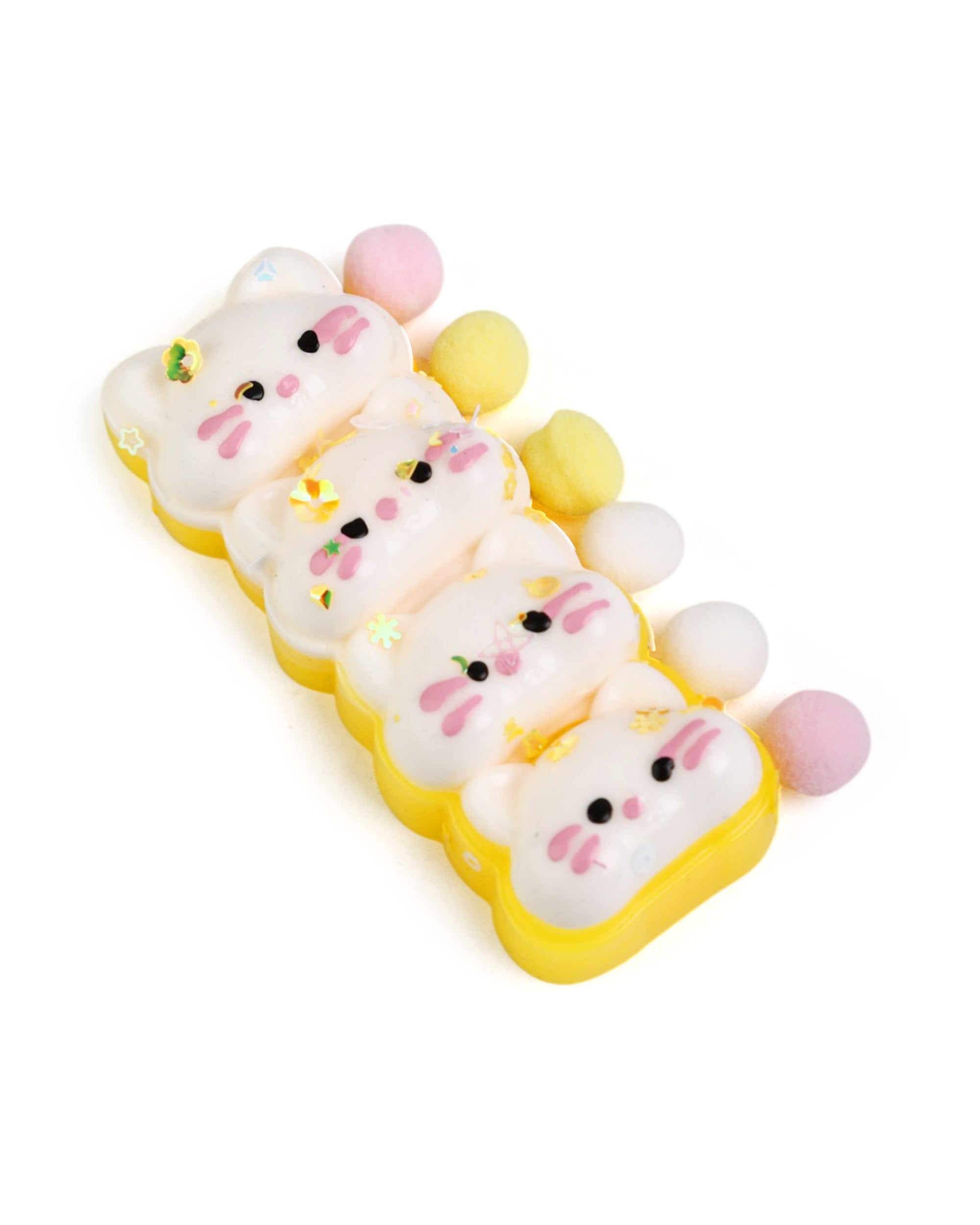 Mini Cat Paw Squishy Toy Strip with Glitter