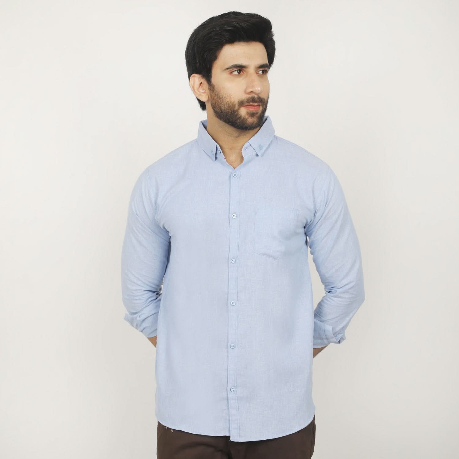 Men's Casual Chambray Shirt - Blue, Men's Shirts, Chase Value, Chase Value