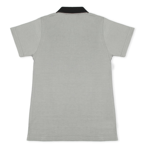 Boys Half Sleeves Polo T-Shirt - Grey, Boys T-Shirts, Chase Value, Chase Value