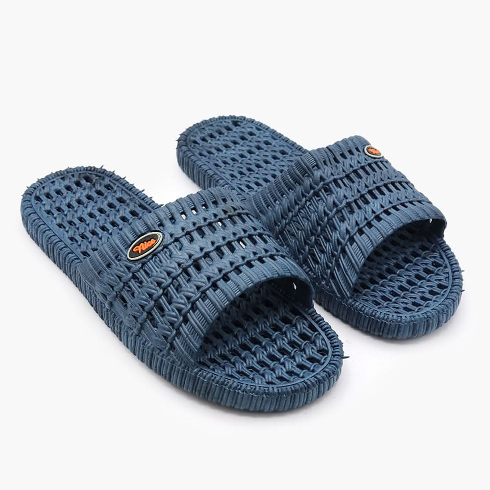 Rubber Bath Slipper - Steel Blue, Men's Slippers, Chase Value, Chase Value