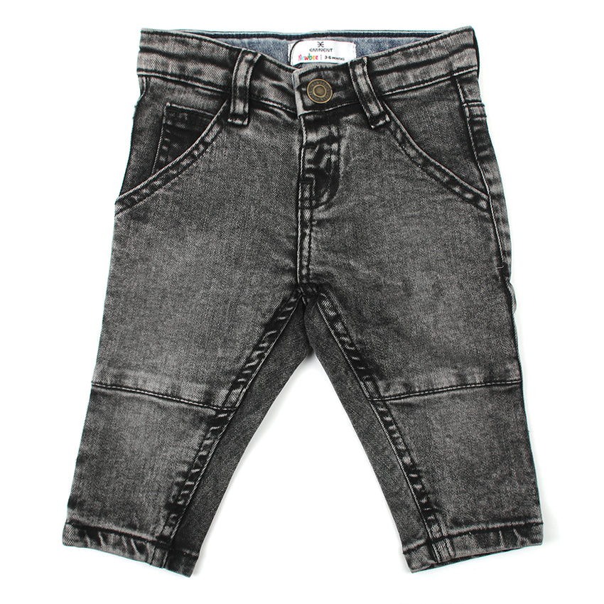 Eminent Newborn Boys Denim Pant - Grey