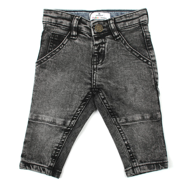 Eminent Newborn Boys Denim Pant - Grey