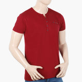 Men's Half Sleeves T-Shirt - Maroon, Men's T-Shirts & Polos, Chase Value, Chase Value