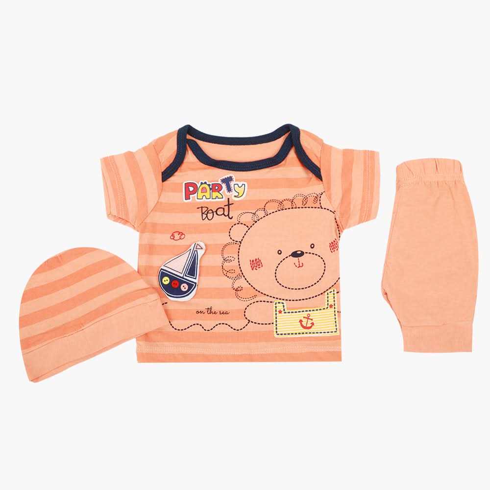 Newborn Boys Gift Set 05 Pcs  - Orange, Newborn Gift Set, Chase Value, Chase Value