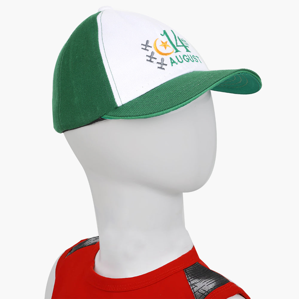 Kids Azadi P-Cap - Green, Boys Caps & Hats, Chase Value, Chase Value