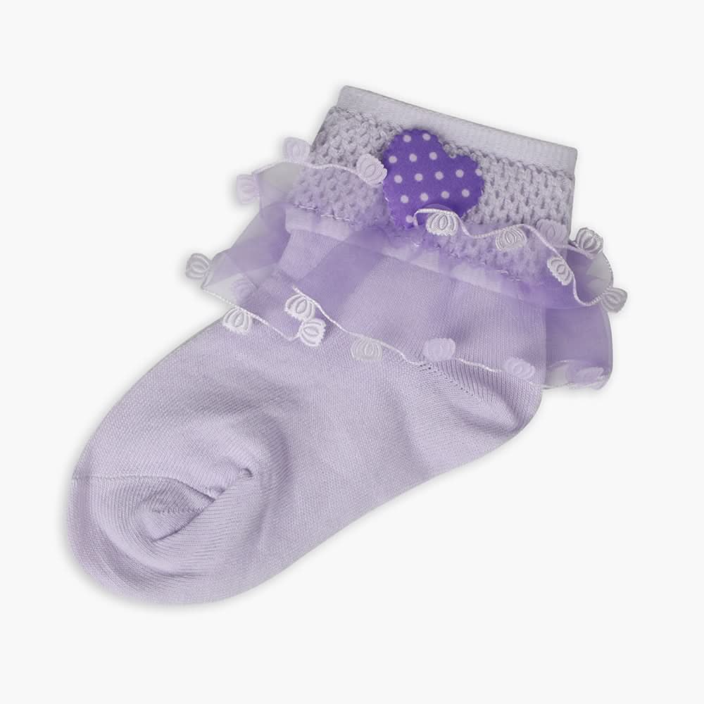 Girls Frill Socks - Purple, Girls Socks, Chase Value, Chase Value