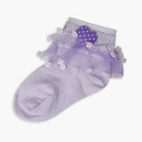 Girls Frill Socks - Purple, Girls Socks, Chase Value, Chase Value