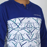 Men's Full Sleeves Round Neck T-Shirt - Blue, Men's T-Shirts & Polos, Chase Value, Chase Value
