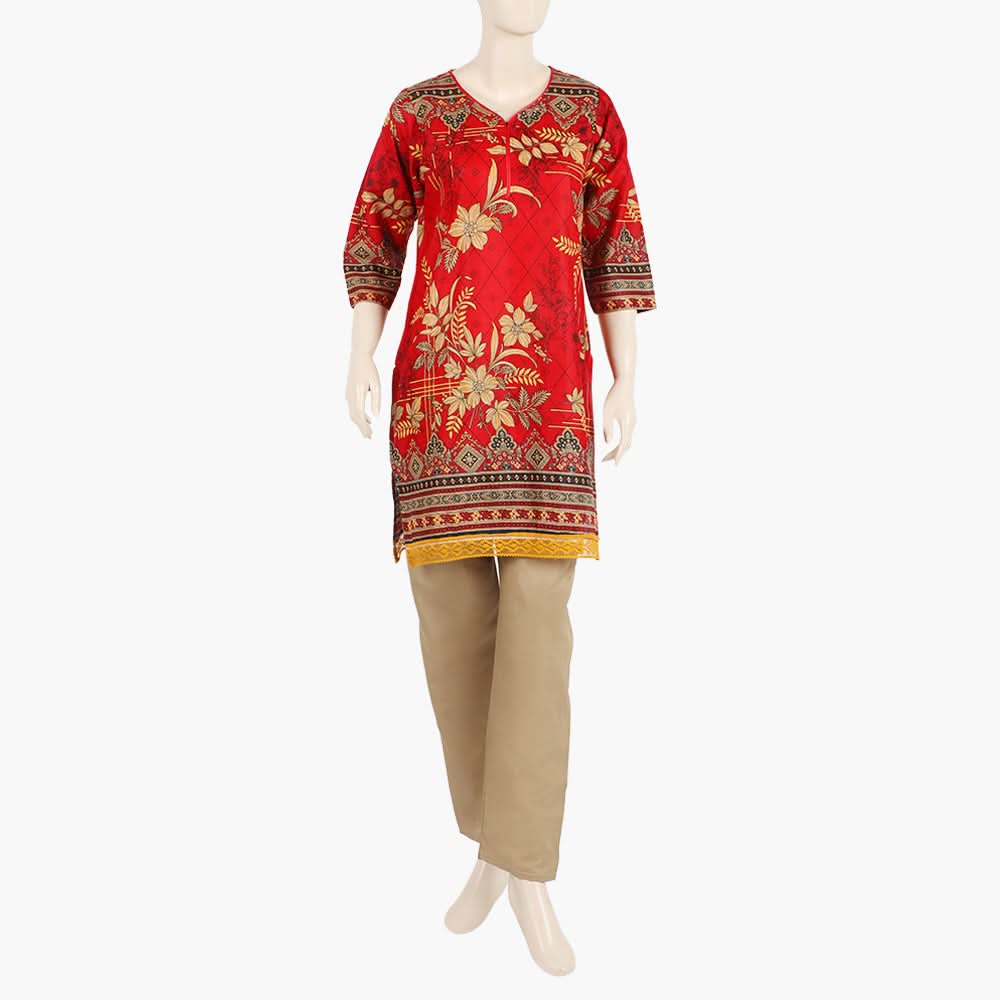 Women's Printed Lawn 2Pcs Suit - Multi Color, Women Shalwar Suits, Chase Value, Chase Value