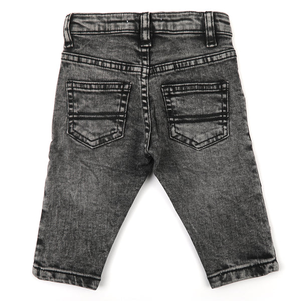 Eminent Newborn Boys Denim Pant - Grey