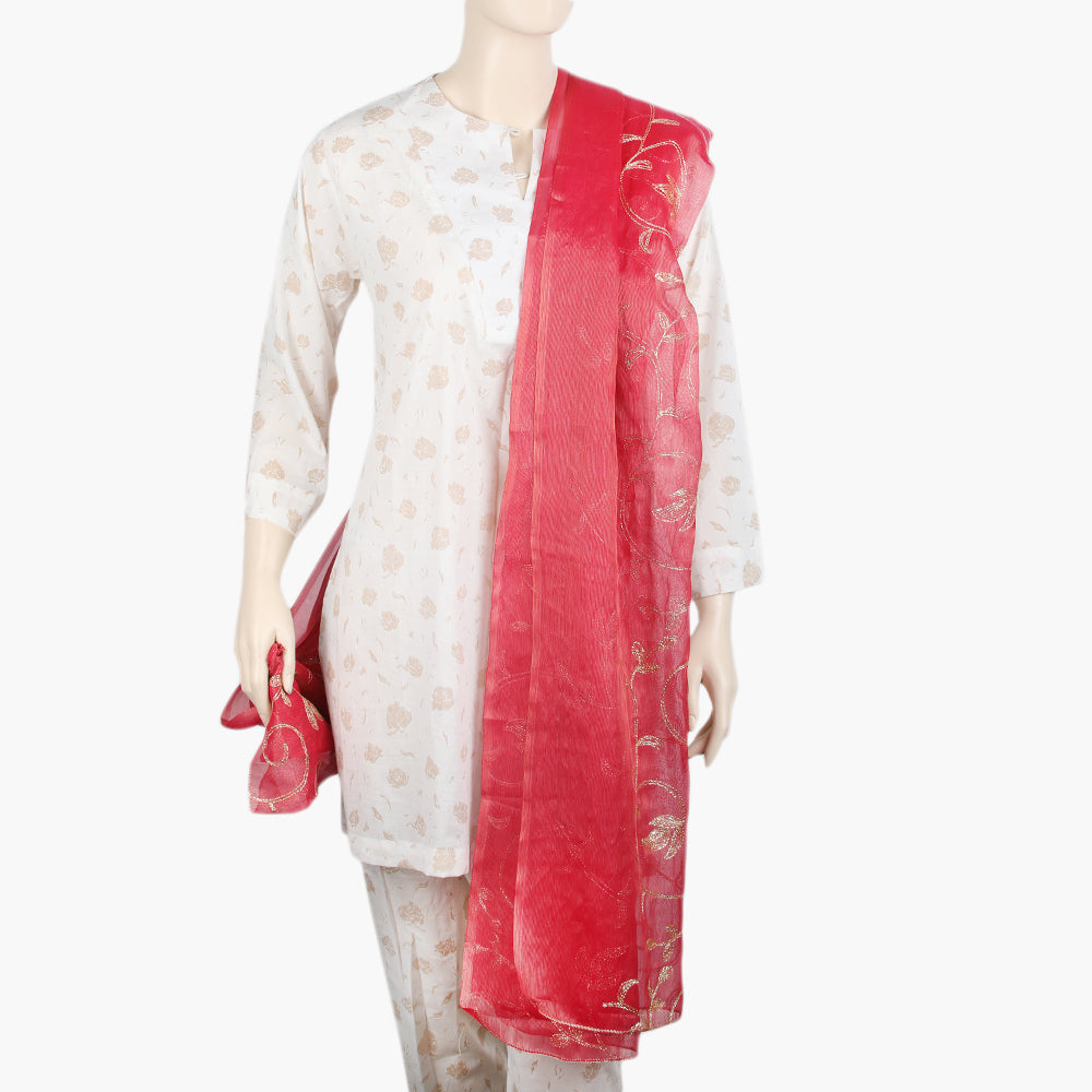 Women's Masoori Zari Dupatta - Dark Pink, Women Dupatta, Chase Value, Chase Value