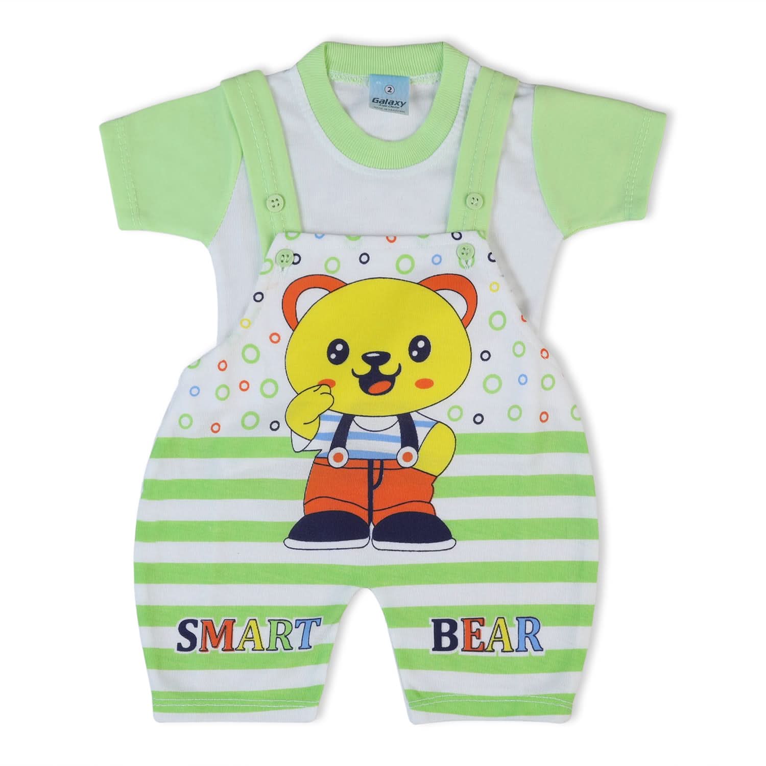 Newborn Boys Half Sleeves Romper - Green, Newborn Boys Rompers, Chase Value, Chase Value