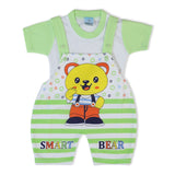 Newborn Boys Half Sleeves Romper - Green, Newborn Boys Rompers, Chase Value, Chase Value