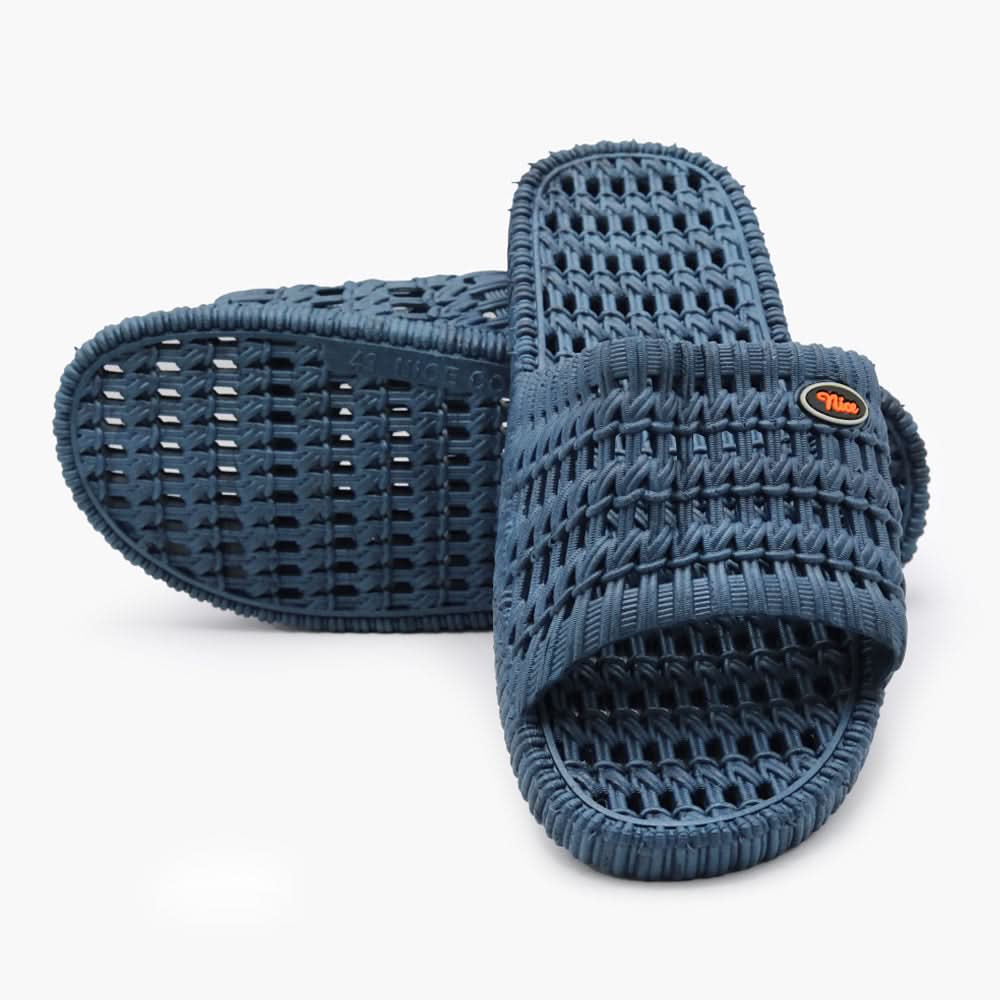 Rubber Bath Slipper - Steel Blue, Men's Slippers, Chase Value, Chase Value