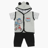 Newborn Boys Hoodie T-Shirt - Light Grey, Newborn Boys Shirts & T-Shirts, Chase Value, Chase Value