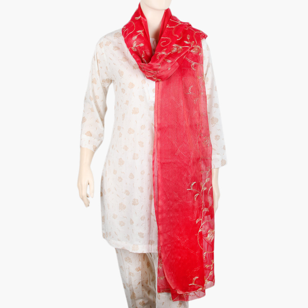 Women's Masoori Zari Dupatta - Dark Pink, Women Dupatta, Chase Value, Chase Value