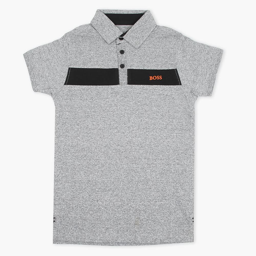 Boys Half Sleeves Polo T-Shirt - Grey, Boys T-Shirts, Chase Value, Chase Value