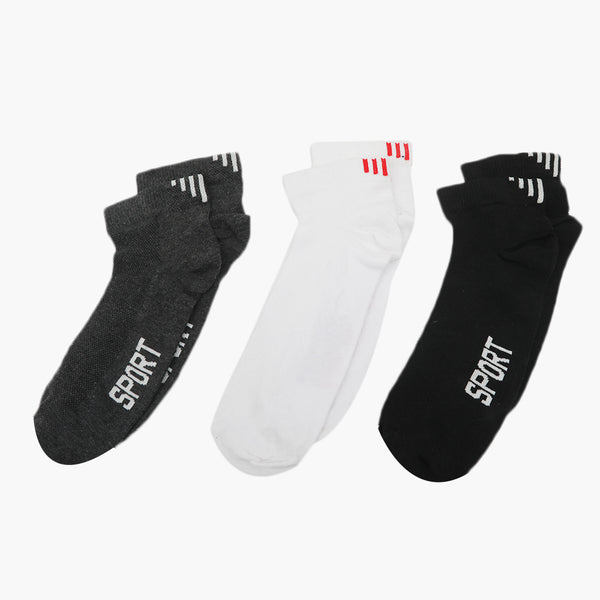 Women's Ankle Socks Pack Of 3 - Multi Color, Women Socks Stocking & Gloves, Chase Value, Chase Value