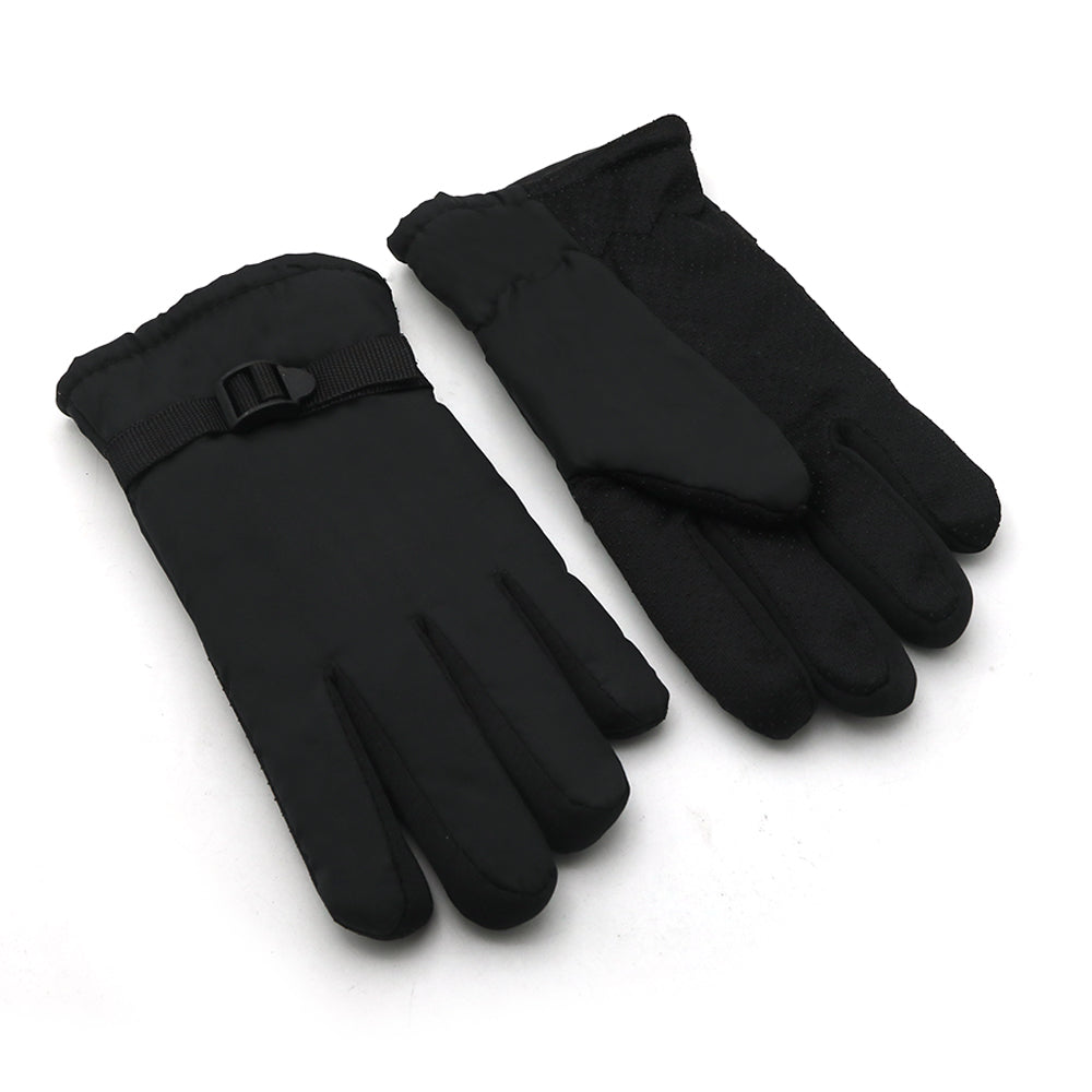 Winter Gloves For Kids - Black, Boys Caps & Gloves, Chase Value, Chase Value