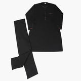 Boys Embroidered Shalwar Suit - Black, Boys Shalwar Kameez, Chase Value, Chase Value