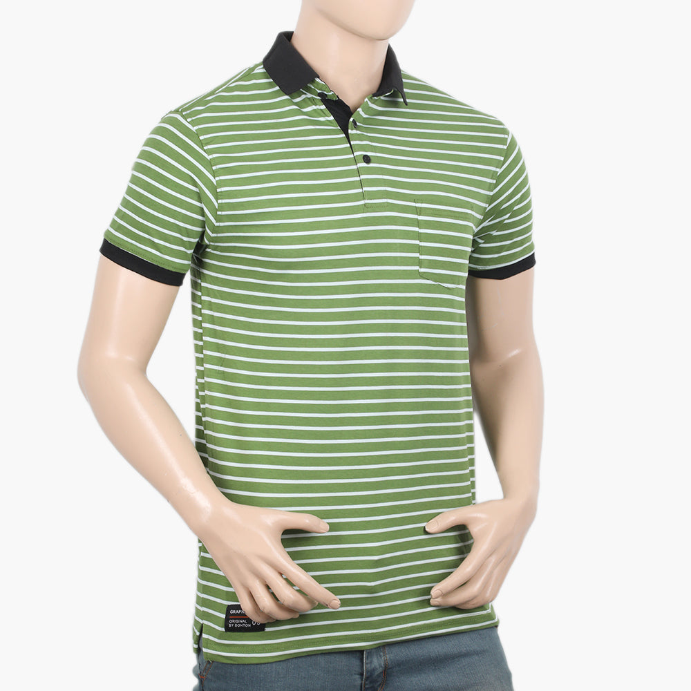 Men's Half Sleeves Polo T-Shirt - Green, Men's T-Shirts & Polos, Chase Value, Chase Value